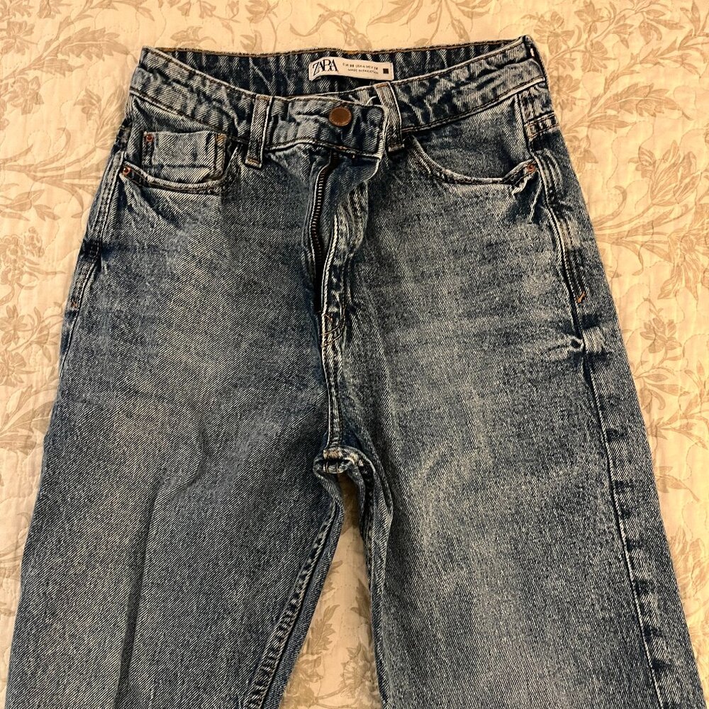 Medium Wash Zara Straight Leg Jeans